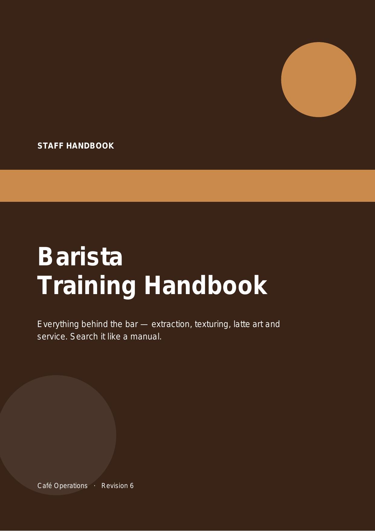 The Barista Training Handbook — flipbook cover